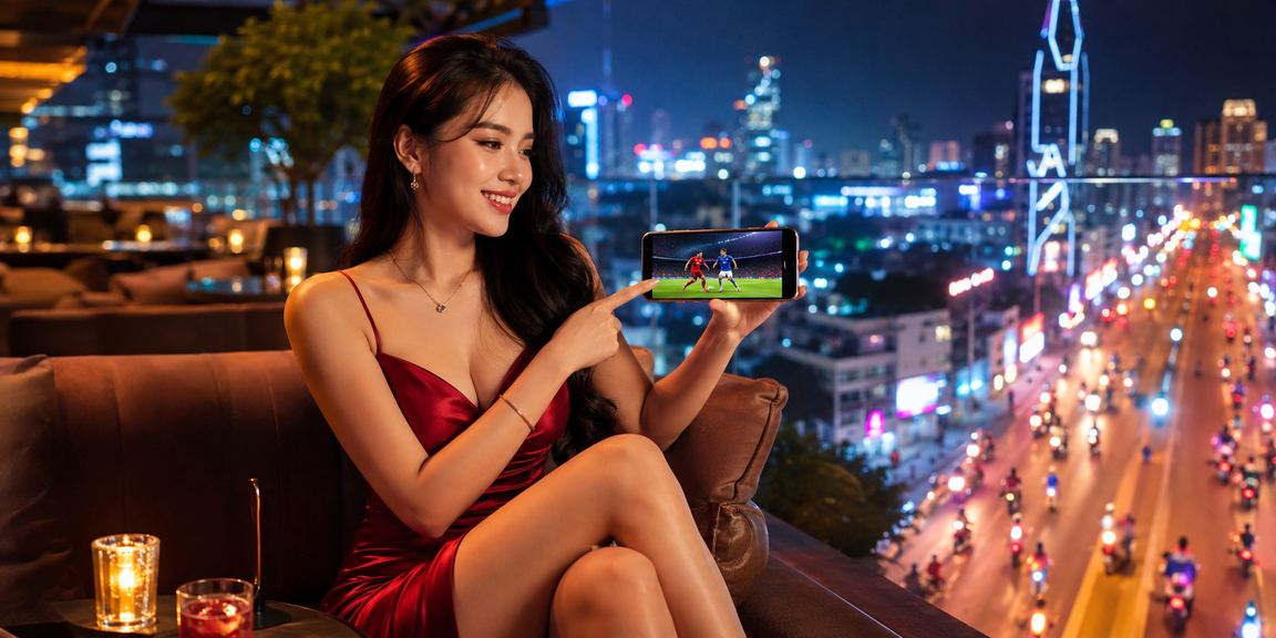 Không gian cá cược thể thaohiện đại tại Thành phố Hồ Chí Minh về đêm