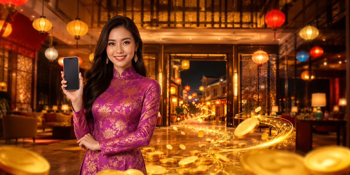 Giao diện trò chơi casino trực tuyến phong cách Việt Nam trên màn hình điện thoại